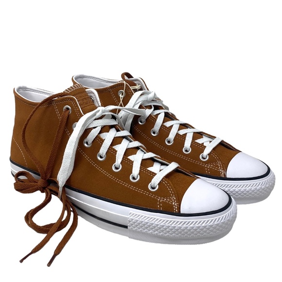 Converse CONS Chuck Taylor Pro Mid Sneakers Men's Shoes Suede Tawny Owl A04601C - Picture 2 of 10